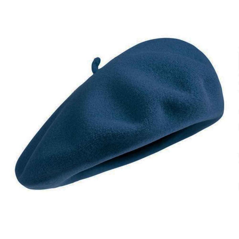 Laulhere Authentique Traditional French Wool Beret, Paon (Peacock Blue)
