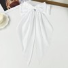 JGQUR White Hair Bows Large Satin Hair Bow Clips for