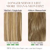 MioYio Microlink Hair Extensions Human Hair #18613 Blonde Highlight Bleach
