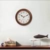 Wooden Wall Clock with Retro Design, 11 Inches Round Wall