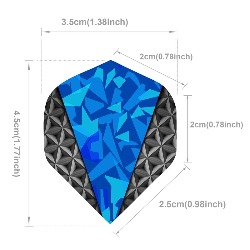 Deetenks 90PCS Dart Flights 30 Sets Durable Standard PET and