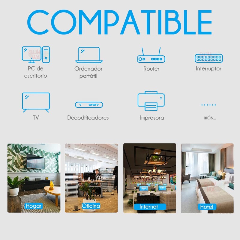 Vention Cable Ethernet Cat6 Cable de Red UTP de 3