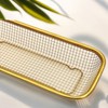 JYJFGSFA 4-Pack Gold Flatware Organizer - Sturdy Mesh Design, Dishwasher-Safe