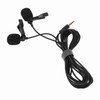 Black Double Head Lavalier Lapel Microphone No Driver Installation Required