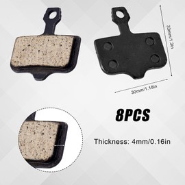 8 Pairs Bike Brake Pads for Sram, Premium Resin Semi-Metal And Carbon Steel Bike Disc Brake Pads Bicycle Brake Pad for Avid Elixir E1 E3 E5 E7 E9 ER CR XO XX DB1 DB3 DB5