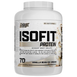 Nutrex Research Nutrex Research IsoFit Whey Protein Powder Instantized 100% Whey Protein Isolate (70 Servings, Vanilla Bean Ice Cream)