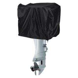 XhuangTech Boat Outboard Motor Cover, 210D Waterproof Sunproof Half Outboard Propeller Cover, Boat Outboard Engine Cover with Elastic Strap Fixing (68 x 40 x 53 cm / 60-100 HP)