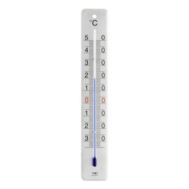 TFA Dostmann Analogue Indoor/Outdoor Thermometer Brushed Stainless Steel L45 x W9 x H280mm