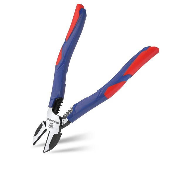 WORKPRO Diagonal Cutting Pliers with Wire Stripper, 7.5 inch Heavy