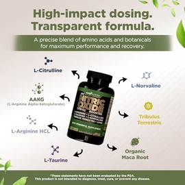 Gade Nutrition Boost Your Health Suplemento Óxido Nítrico Cápsulas Arginina Ayuda Mejorar Energía Resistencia Rendimiento