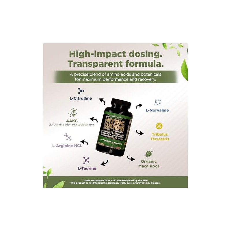 Gade Nutrition Boost Your Health Suplemento Óxido Nítrico Cápsulas Arginina