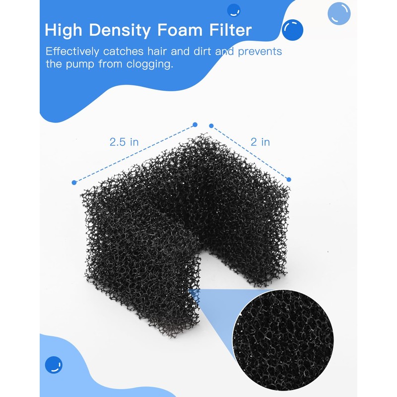 10 Pack Foam Filters for PetSafe Viva Pet Water Fountain