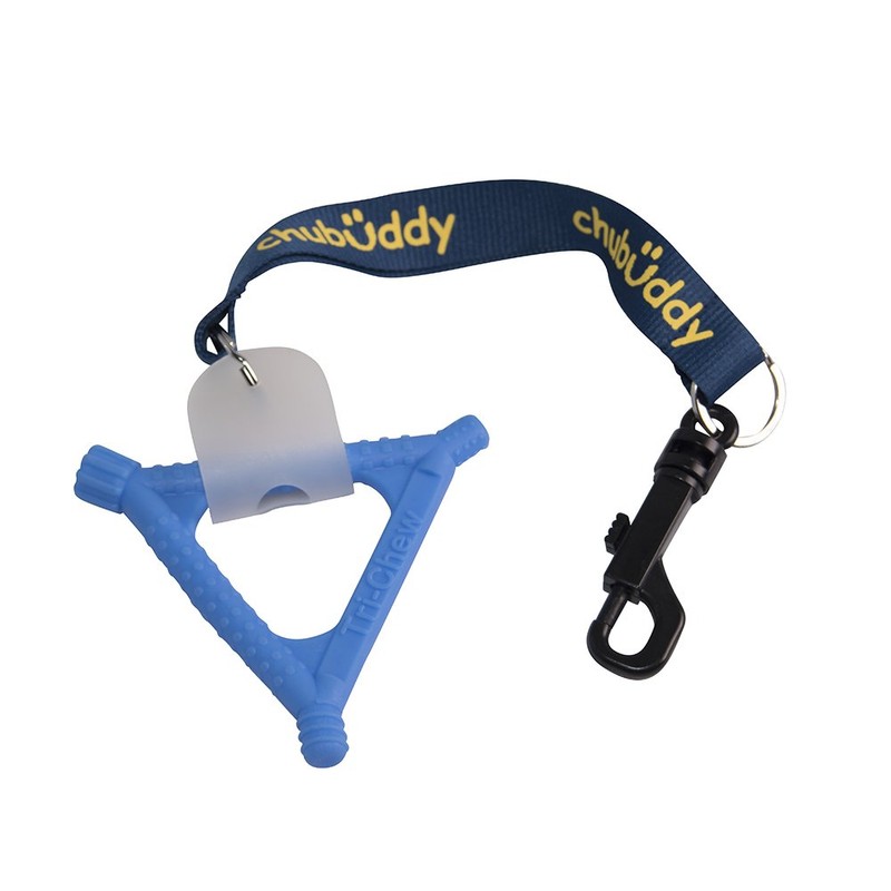 chubuddy Chewy Holder - Navy Sublimated tether & natural strap