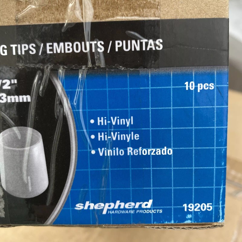 Shepherd Hi-Vinyl Leg Tips 1/2" 13mm #19205 - White -