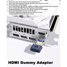 Duttek HDMI Headless Adapter 4K, HDMI Dummy Plug, Virtual Monitor Display Emulator with LED Work Indicator Light and Perforated Design,Supports up to 4k@60Hz,1080@120Hz 4 Pack