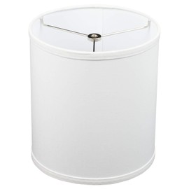 FenchelShades.com Lampshade 9" Top Diameter x 9" Bottom Diameter x 10" Height with Washer (Spider) Attachment for Lamps with a Harp (Linen White)