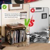 VYUOL Vinyl Record Storage,Vinyl Record Holder Up to 80-100 Albums,4-Compartment