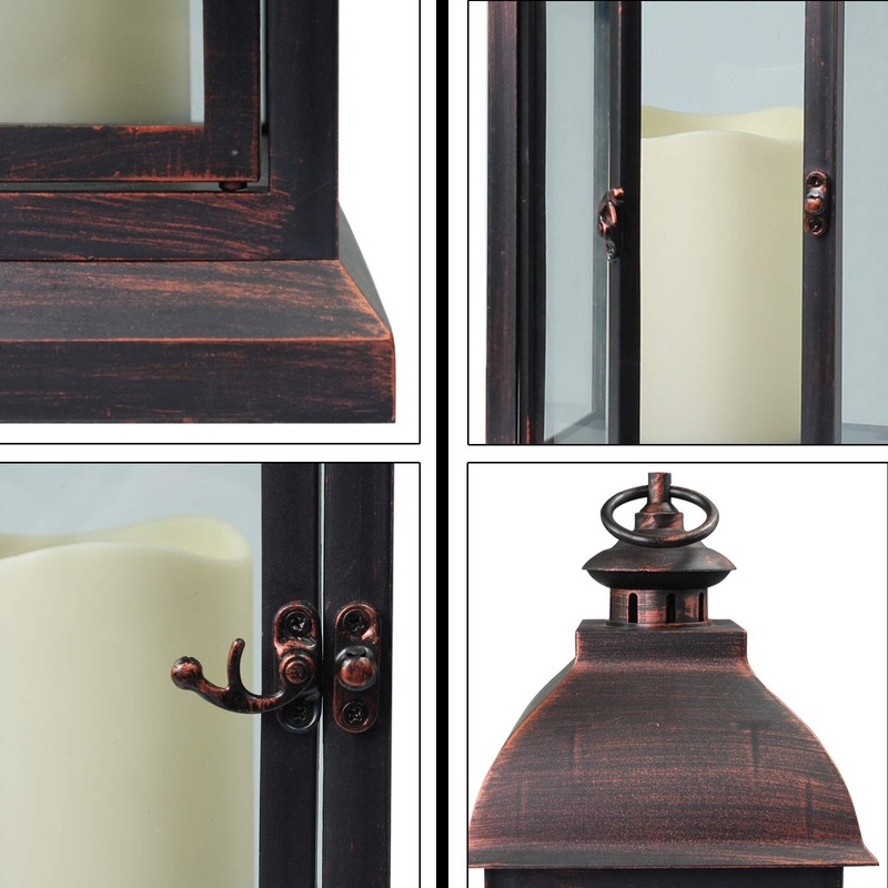 WRalwaysLX 15 inch H The Door-Open Decorative Lantern with flameless