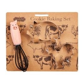 Mud Pie Farm Pig Baking Set, Pink