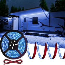 25FT RV Underglow Led Lights Kit, 12V Camper Underbody Lights for Motorhome Travel Trailer Concession Stands Food Trucks, RV Awning Light, RV Led Strip Lights (Blue)