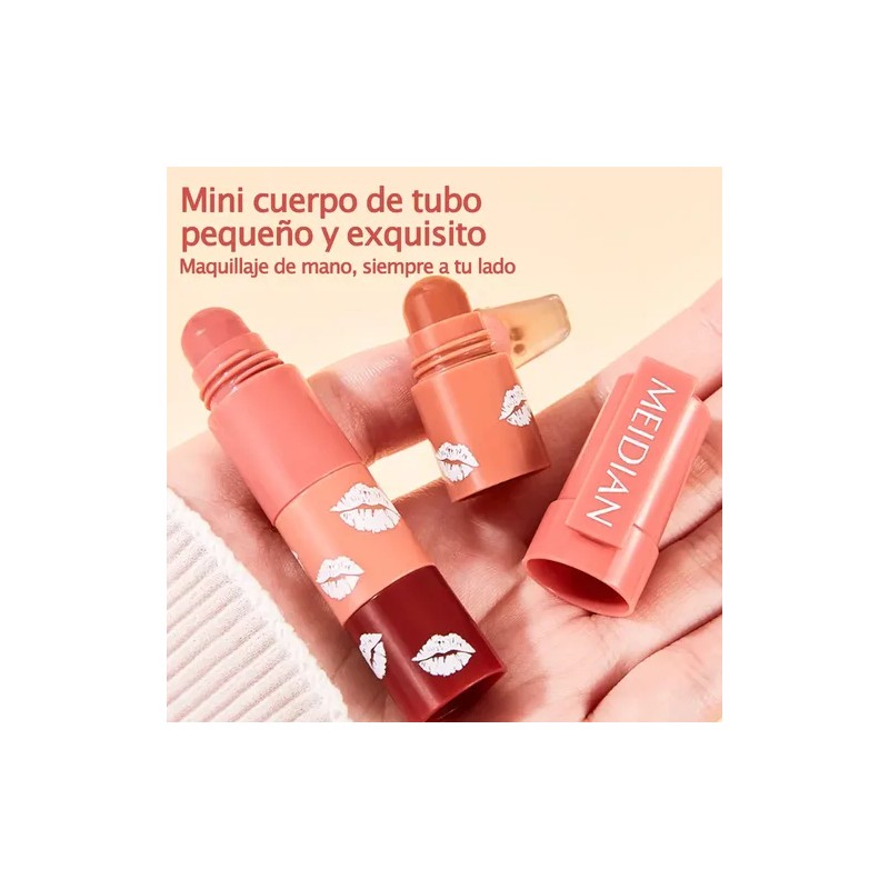 Labial Mate 4 En 1, Hidratante Y De Larga Duración