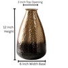 ANDALUCA Decorative Metal Vase with Hammered Rustic Bronze Ombre Finish