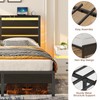 Rolanstar Bed Frame Full Size with USB Charging Station, LED
