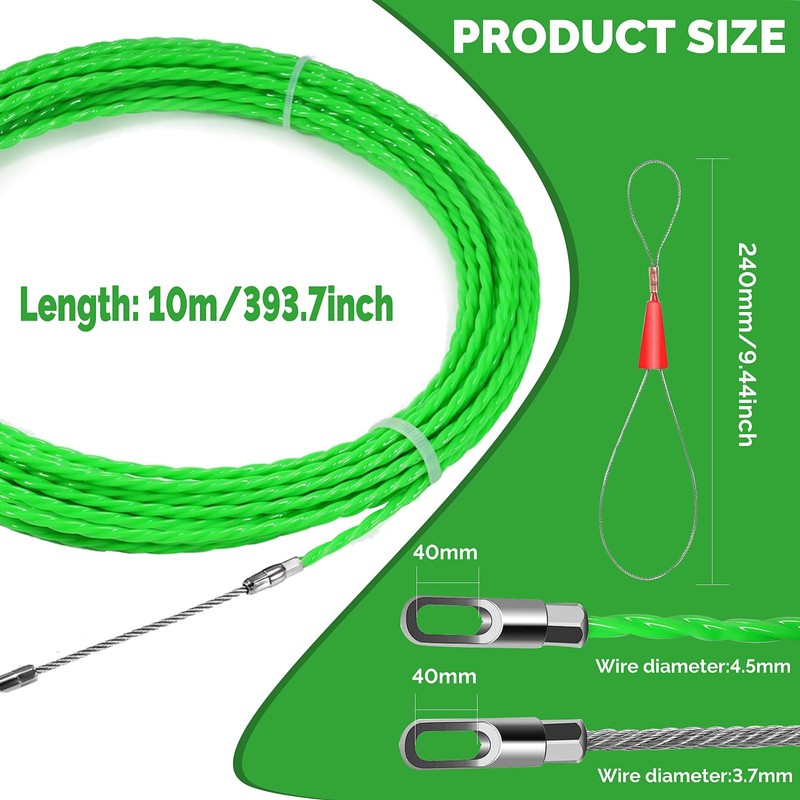 10 m Retractable Spiral Pull Wire, Retractable Spiral Retractable Aid,