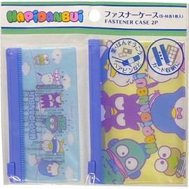 FRIEND サンリオ ハピダンブイ フラットビニールスライダー スモールケースポーチ 11.2×2.25インチ 12×8cm 2個セット アクセサリー カード 多目的ケース バッグ (サンリオキャラクターズ)