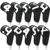 10PCS Iron Head Covers PU Leather Club Covers Waterproof Head