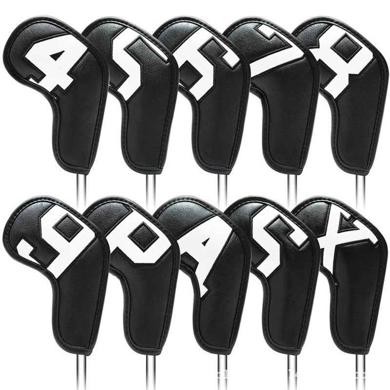 10PCS Iron Head Covers PU Leather Club Covers Waterproof Head