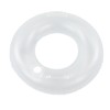 LED Inflatable Swim Ring with 2 Handles Transparent Swimming Floating