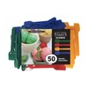 Party Essentials Plastic Disposable Gelato/Taster Spoons, 50-Count, Red/Yellow/Blue/Green (N525062)