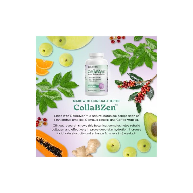 Fit & Lean CollaVen Vegan Collagen Builder, vegano, colágeno de