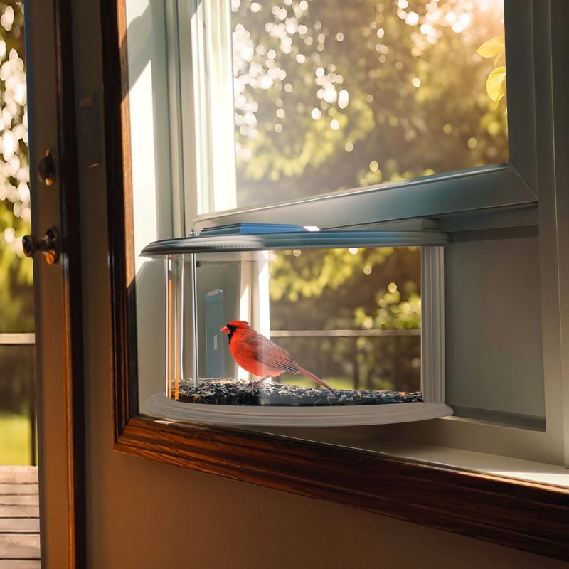 JOYSEUS Window Bird Feeder, 180° Clear View Bird Feeder, Durable