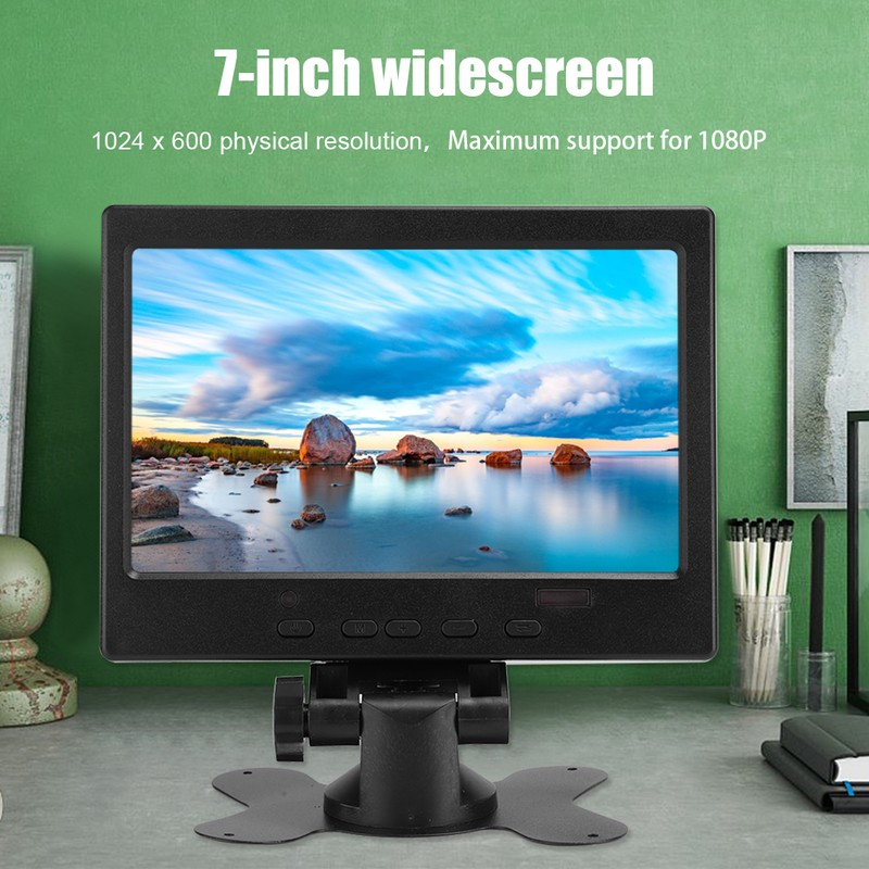 7in Multi Function 800:1 1024x600 Display with Stand Support HDMi
