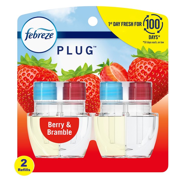 Febreze Odor-Fighting Fade Defy PLUG Air Freshener Refill, Berry &