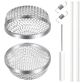 Donext RV Furnace Vent Cover, 2 Pack RV Vent Screen with Insect Net, Installation Tools & Silicone, 2.8 x 1.3 Inch for RV Refrigerator, RV & Camper Accessories, RV Vent Insulator