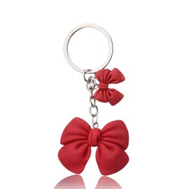 Yaozeio Red Bow Keychain Accessories for Car Keys, Backpacks, Handbags - Women, Girls