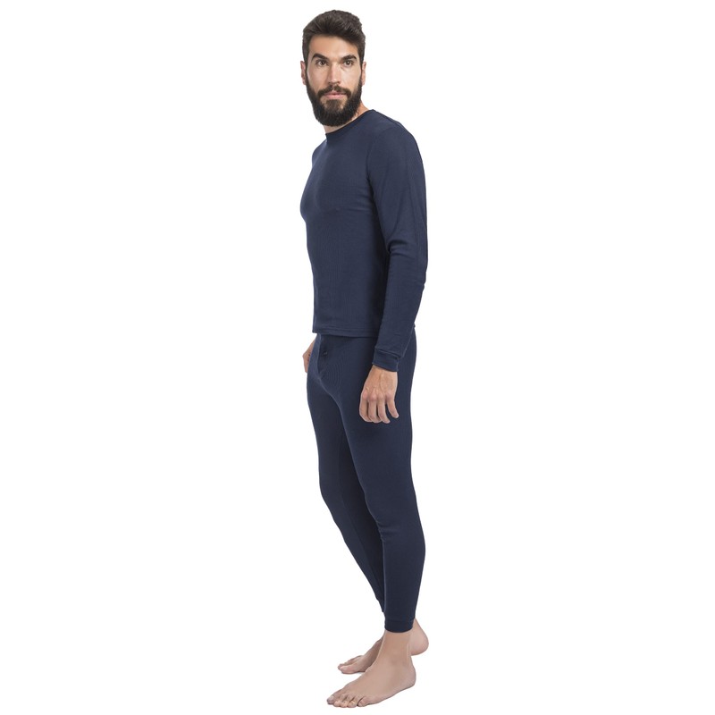 Conjunto Pantalón y Playera Ropa Térmica De Hombre (Marino, Extra