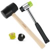 2 PCS Rubber Hammer with 2 Soft Rubber Head,8 Oz