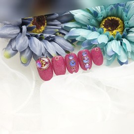✨Sunshine Rose Handmade Nail Tips✨ - Long Ballerina / ✨선샤인로즈 수제네일팁✨ - 롱발레리나