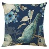 BCKAKQA Throw Pillow Covers Set of 4 Navy Blue Cushion