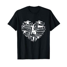 vintage Blacksmith Iron Forge heart love gifts for men T-Shirt