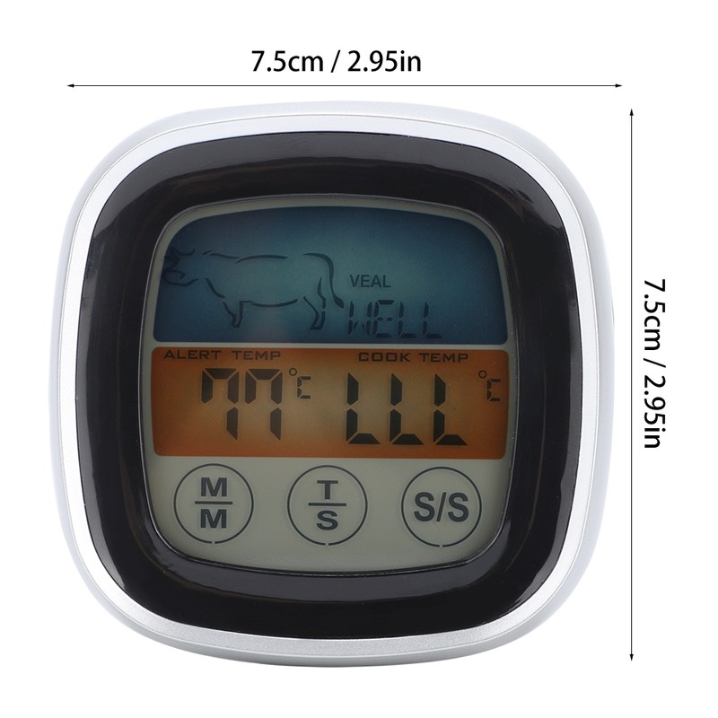Touchscreen Electronic Thermometer Digital BBQ Oven Cooking Meat Thermometer for