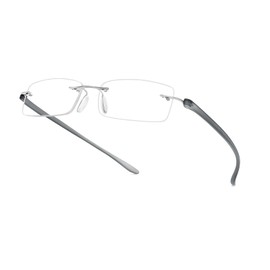 Bhigh Anti-blue light frameless reading glasses Lightweight ultra-thin anti-fatigue lenses Reading Universal for men and women (black1P, 1.75, Diopters)