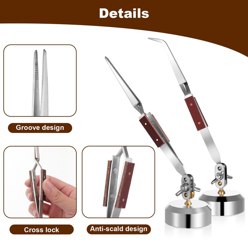 5 Pcs Soldering Tweezers Set 3 Cross Lock Solder Tweezer