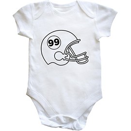 Hippowarehouse American Football Helmet baby vest bodysuit (short sleeve) boys girls