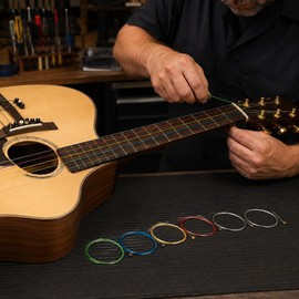 3 set Acoustic Guitar Strings Set for Replacement - Pure Copper Steel Wire Strings 1-6 for Acoustic Guitar Maintenance and Performance