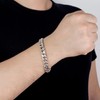 H&Beautimer Fashion 925 Sterling Silver Classic Cuban Chain Bracelet 10mm-7